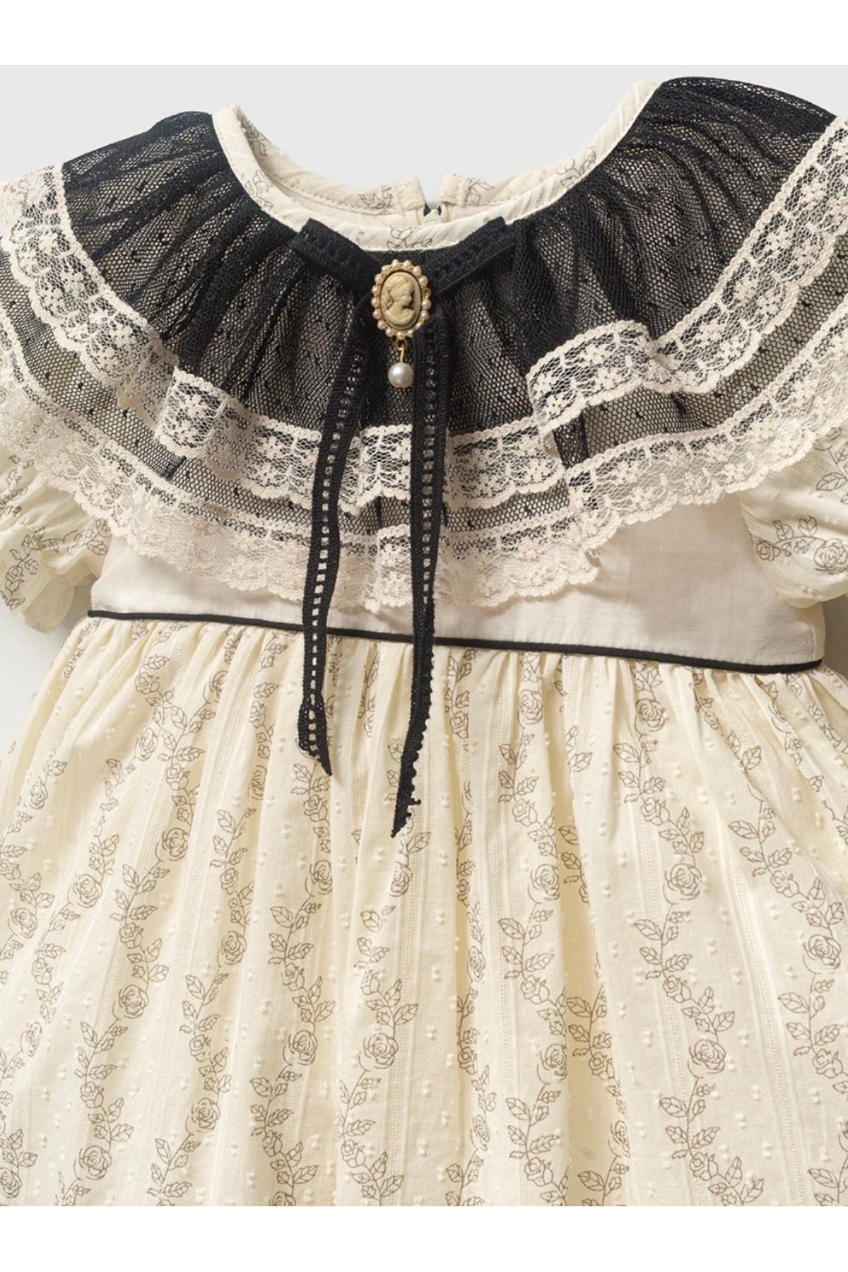 Kız bebekler için %100 pamuk elbise ve bandana 2li set - Limonlu Pamuk