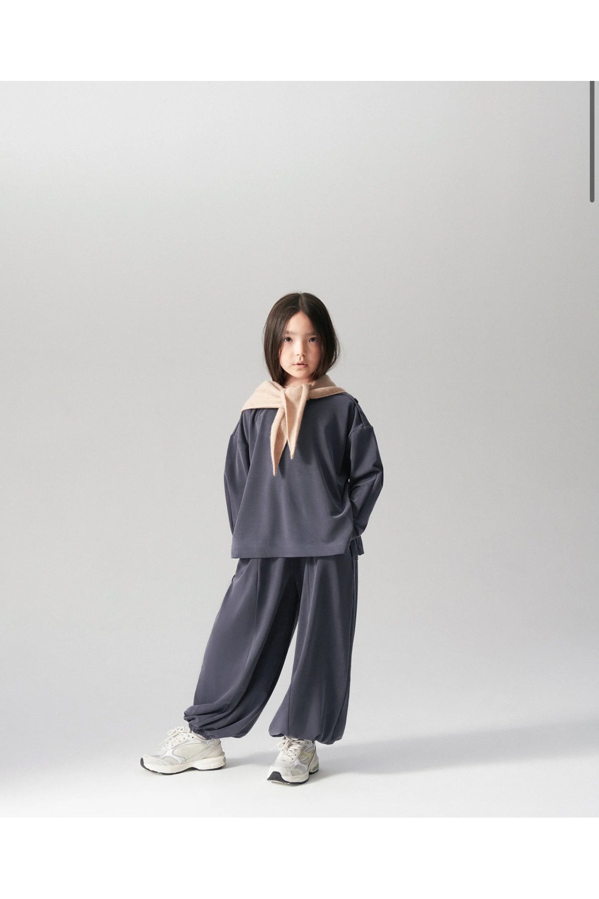 Unisex çocuklar için pike modal şalvarlı takım unisex- lacivert %100 modal - Limonlu Pamuk