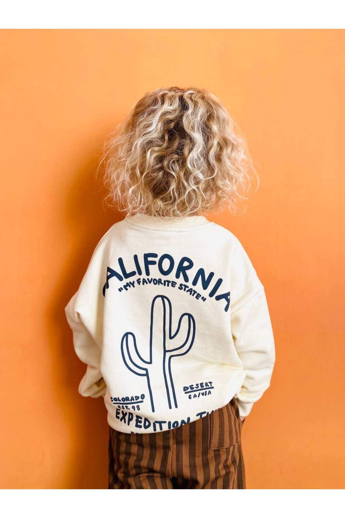 Unisex çocuklar için california kaktüs desenli takım - Limonlu Pamuk