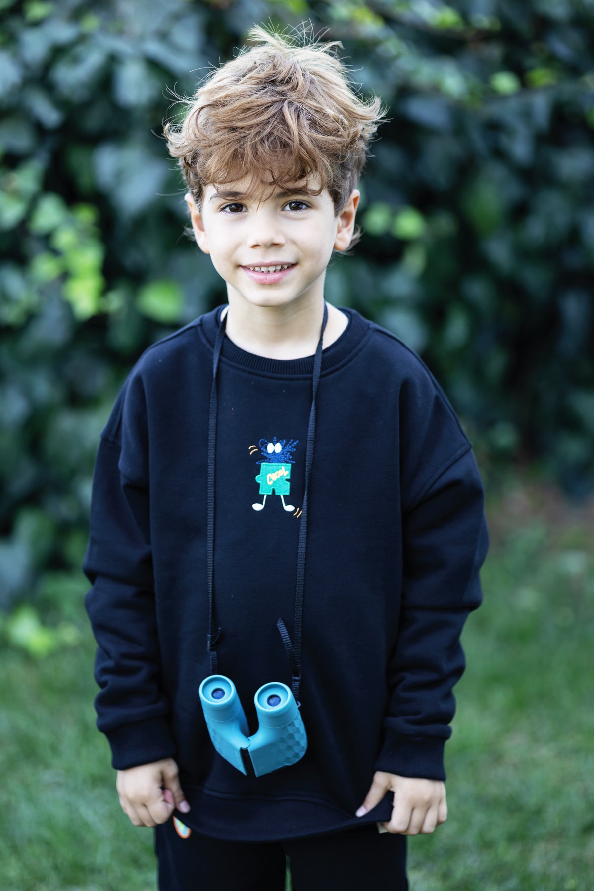 Unisex çocuklar için be the coolest sweatshirt - siyah çocuklar için sweatshirt - Limonlu Pamuk
